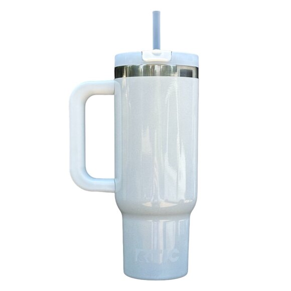 RTIC 30oz ROAD TRIP TUMBLER (CERAMIC LINING) - WHITE GLITTER - Picture 2 of 3